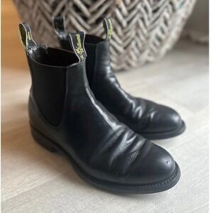 RM Williams Mens Black Leather Chelsea Boots Size 8.5 UK 9.5 US Australia